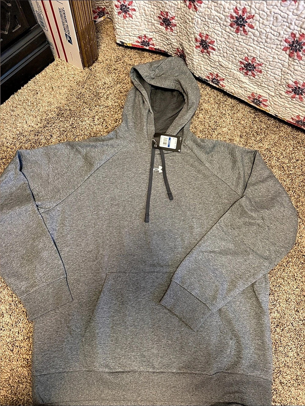 Under Armour UA Rival Fleece Hoodie Gray XL NWT